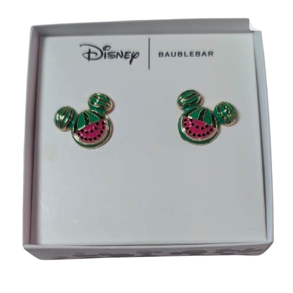 BaubleBar Disney Watermelon Earrings - Green and Pink